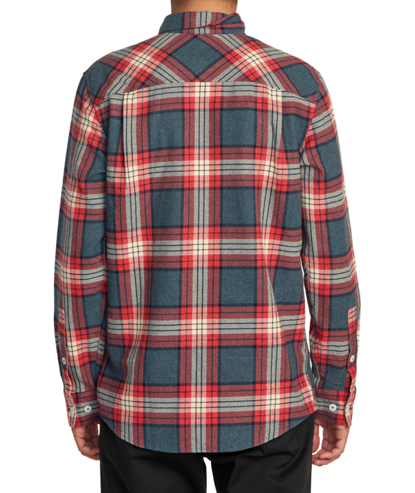 RVCA Mens That'll Work Long Sleeve Flannel Shirt