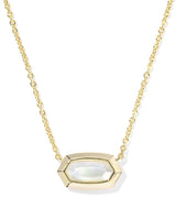 Kendra Scott Elisa Bezel Short Pendant Necklace - Ivory Mother Of Pearl