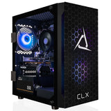 CLX SET Gaming Desktop - AMD Ryzen 5 5500 3.6GHz 6-Core Processor, 8GB DDR4 Memory, Radeon RX 6600 8GB GDDR6 Graphics, 500GB M.2 NVMe SSD, WiFi, Black CLX Edition Spear MicroATX Tower RGB Fans, Windows 11 Home 64-bit