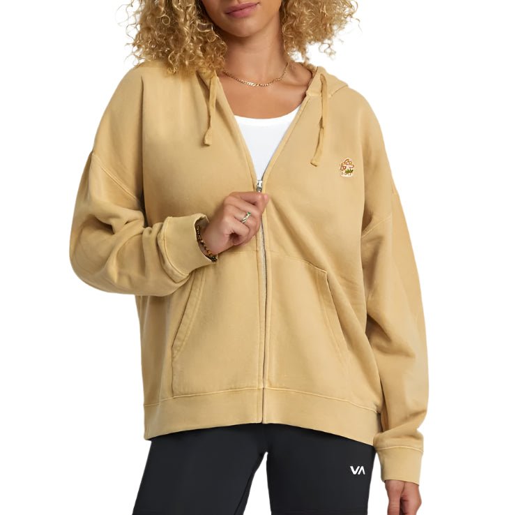 RVCA Womens Fungi Zip Up Hoodie ShopCGX