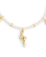 COACH Mini Cat Pearl Charms Bracelet