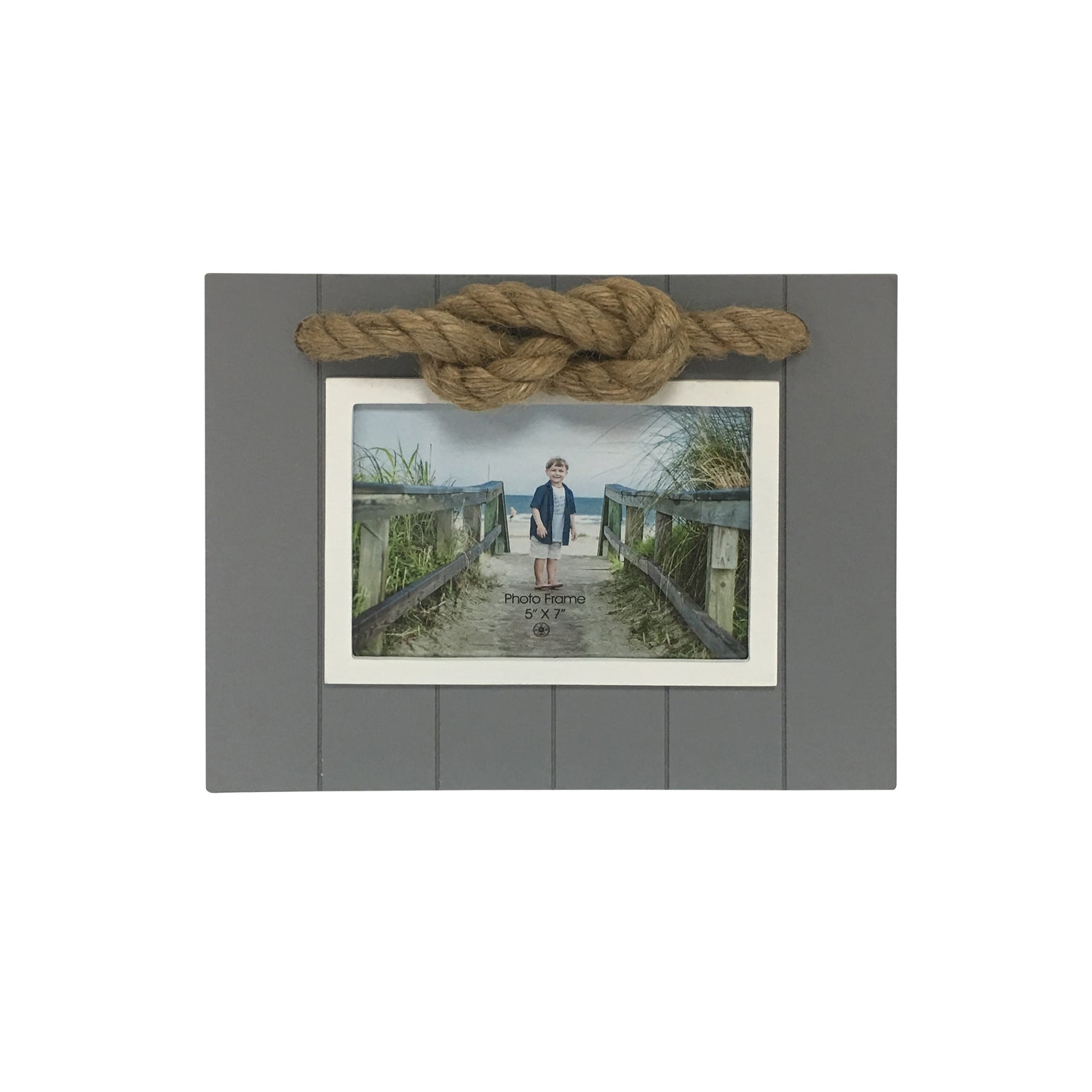 Beachcombers 5x7 Gray and White Rope Picture Frame – ShopCGX