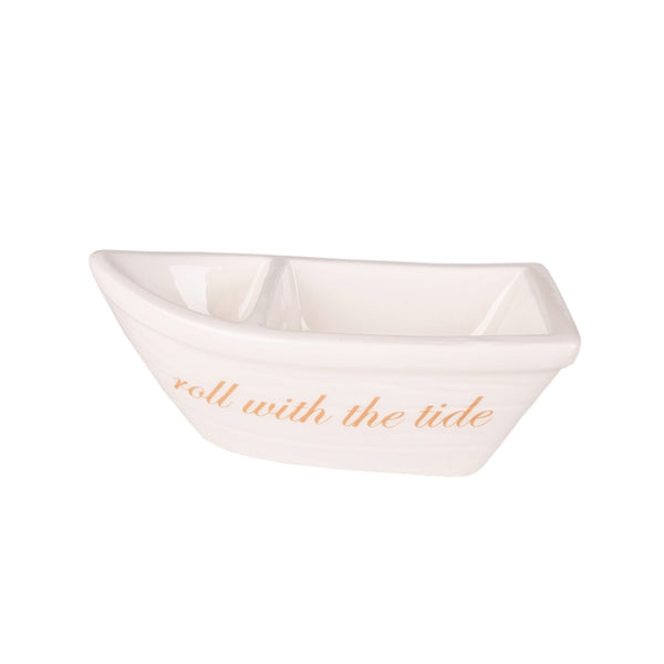 Beachcombers 6" "Roll with the Tide" Boat Dish