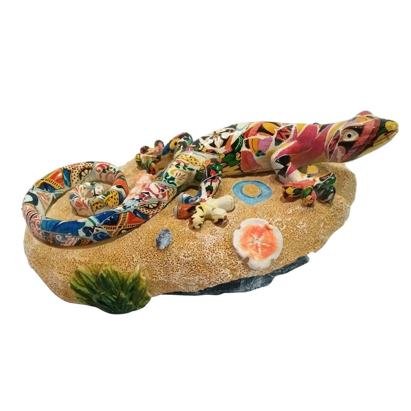 Beachcombers Resin Multi Gecko on Rock