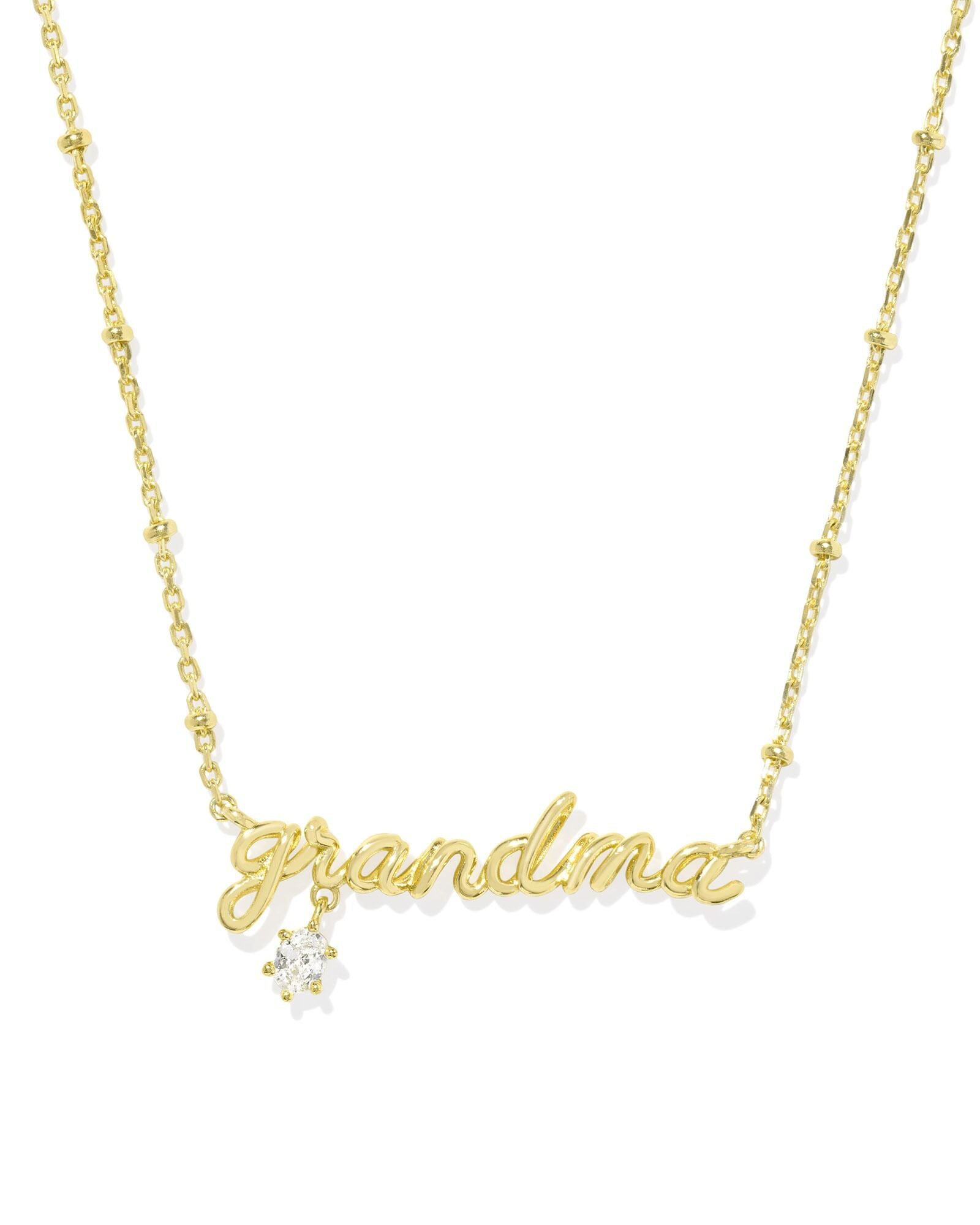 Kendra Scott Grandma Crystal Short Pendant Necklace - Gold-Plated