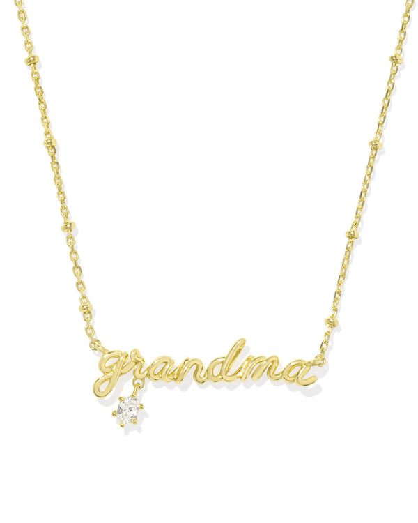 Kendra Scott Grandma Crystal Short Pendant Necklace - Gold-Plated