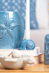 Beachcombers Blue Sea Star Vase
