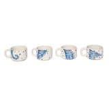 Beachcombers Beach Seahorse Coffee Mugs - Set of 4