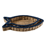 Beachcombers Nested Woven Fish Baskets - Set of 2