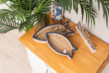 Beachcombers Nested Woven Fish Baskets - Set of 2