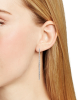 Nadri Pavé Large Silver Hoop Earrings