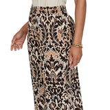 Ruby Road Womens Damask Textured Elastic Waist Pants