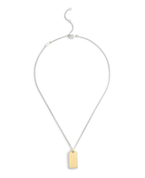 COACH Two-Tone Signature Hangtag Pendant Necklace