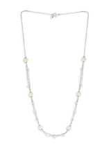 Effy 925 Sterling Silver Freshwater Pearl Layered Necklace