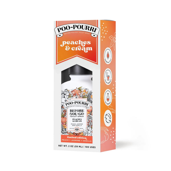 Poo-Pourri Before You Go Peaches & Cream Toilet Spray - 2 oz.