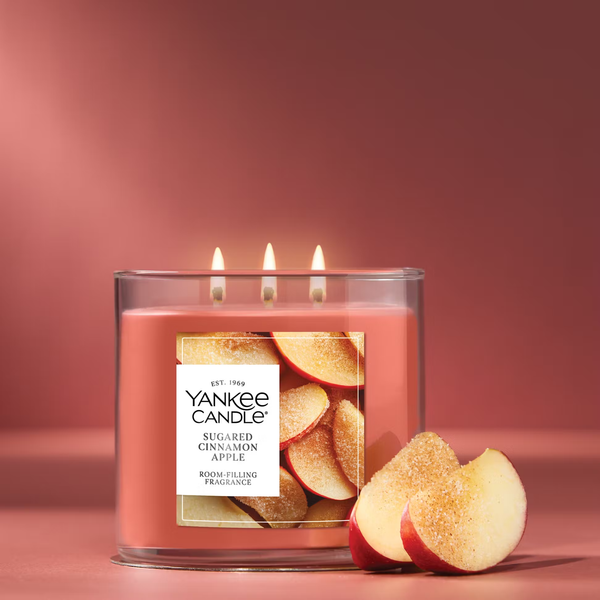 Yankee Candle 3-Wick Candle - Sugared Cinnamon Apple