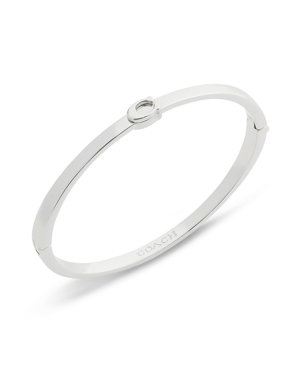 COACH Silver C Hinge Bangle Bracelet