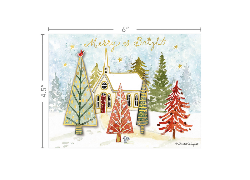 Lang Merry and Bright Luxe Christmas Cards