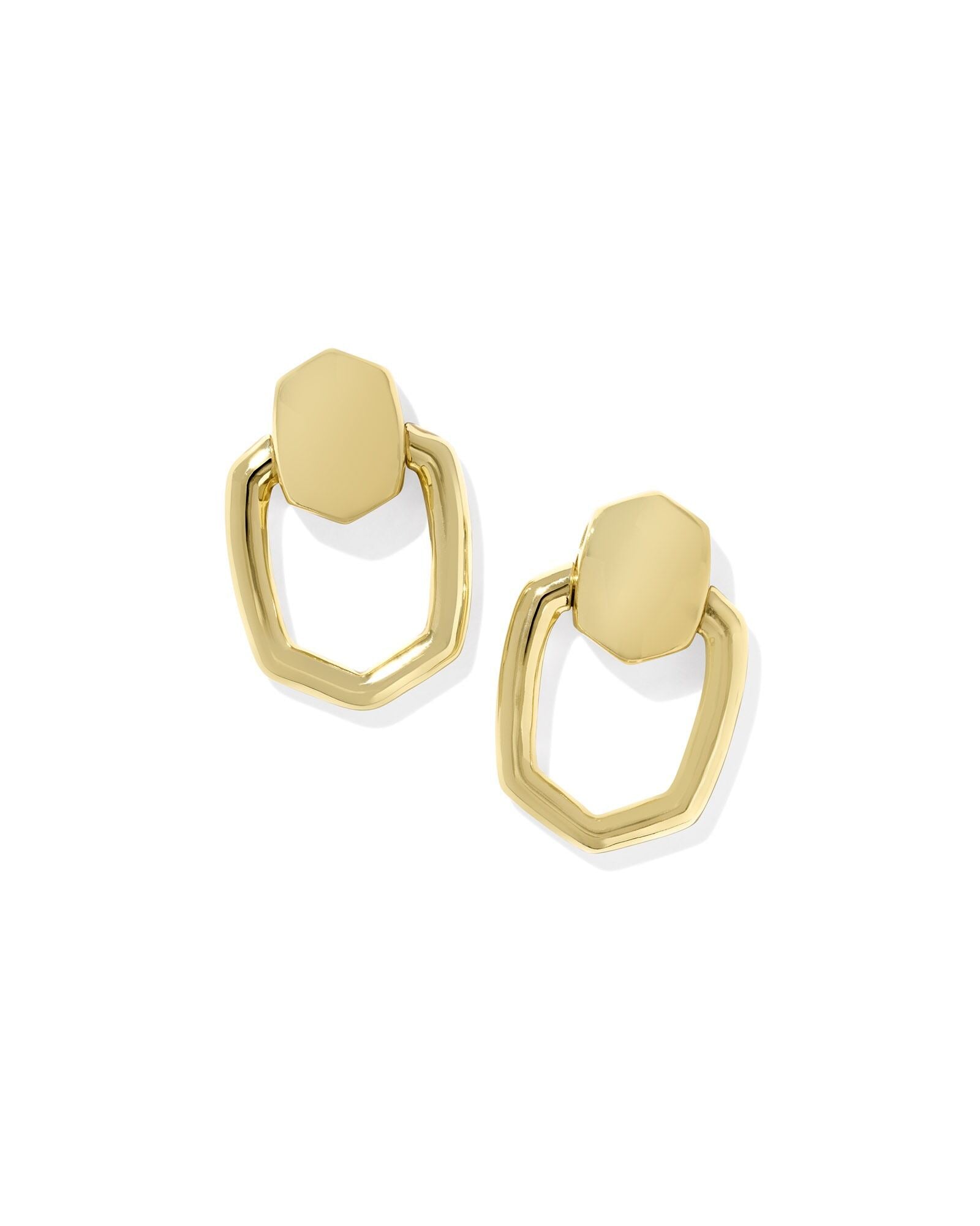 Kendra Scott Kaia Open Frame Earrings - Gold-Plated