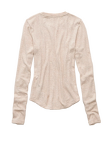 American Eagle Womens AE Long Sleeve Cozy Crew Neck T-Shirt