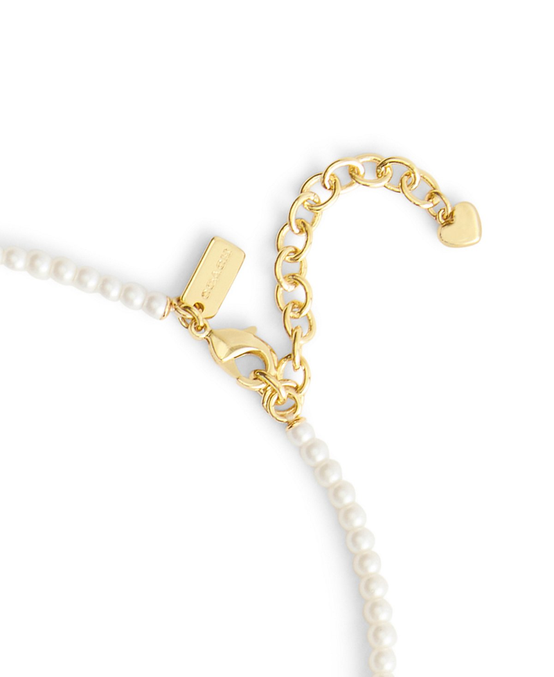 COACH Mini Cat Pearl Charms Necklace