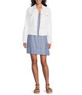 Tommy Bahama Womens Leila Stretch Twill Denim Jacket