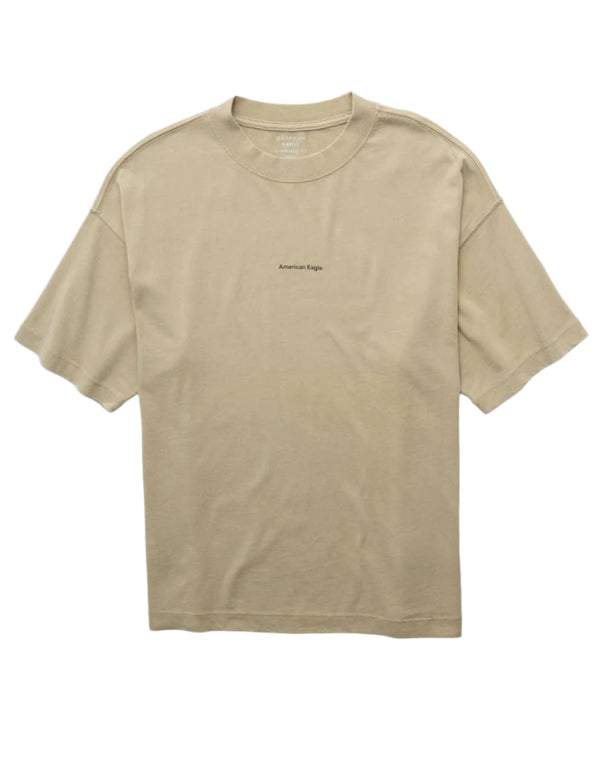 American Eagle Mens AE Boxy Oversized Logo Graphic Short Sleeve T-Shirt