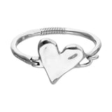 UNOde50 Silver Alloy Semi-Rigid Heart Bracelet - Medium