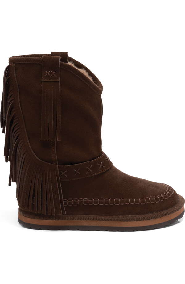 Free People Womens Faye Fringe Pull On Boots