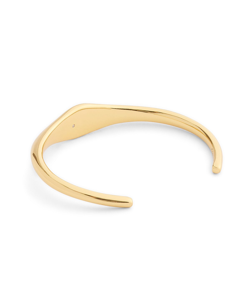COACH Gold Signature Signet Cuff Bracelet