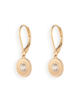 Lauren Ralph Lauren Gold-Tone Huggie Cubic Zirconia Drop Earrings