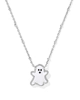 Kendra Scott Reversible Silver Ghost Pendant Necklace