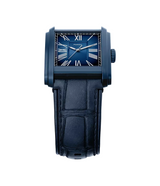 Fossil Carraway Three-Hand Navy Croco Leather Watch