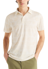 Nautica Mens Performance Short Sleeve Floral Block Polo Shirt