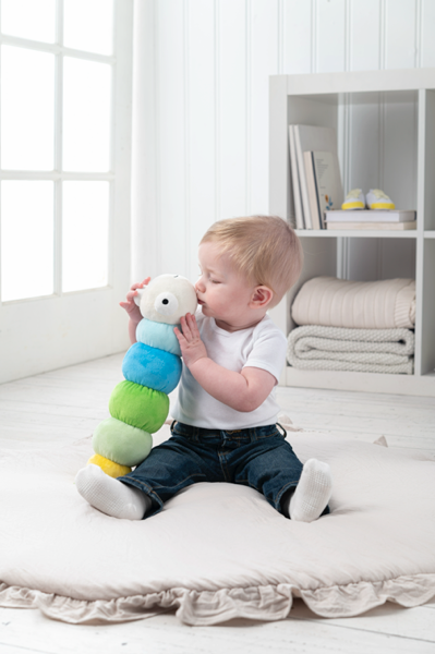 Ganz 14" Wiggle Worm Rattle - Blue
