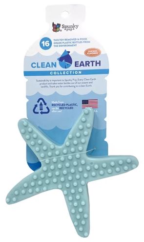 Spunky Pup Clean Earth Starfish Hard Chew Toy