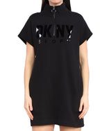 DKNY Womens Logo Short Sleeve Dress