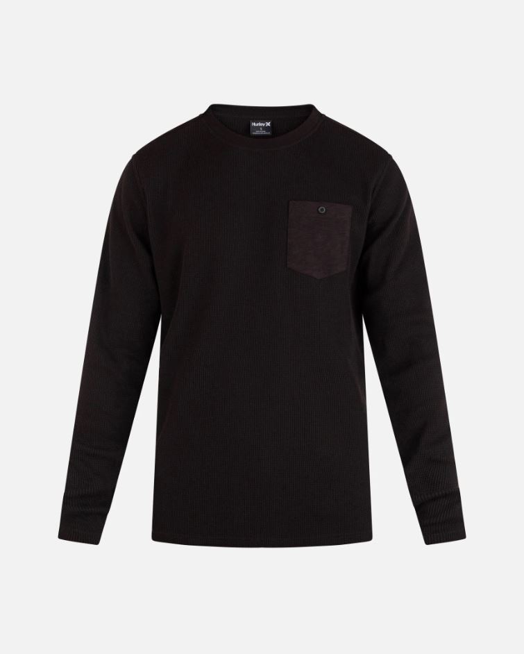 Hurley Mens Felton Thermal Crew Long Sleeve Shirt