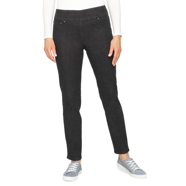 Ruby Rd. Womens Pull On Stretch Denim Pant