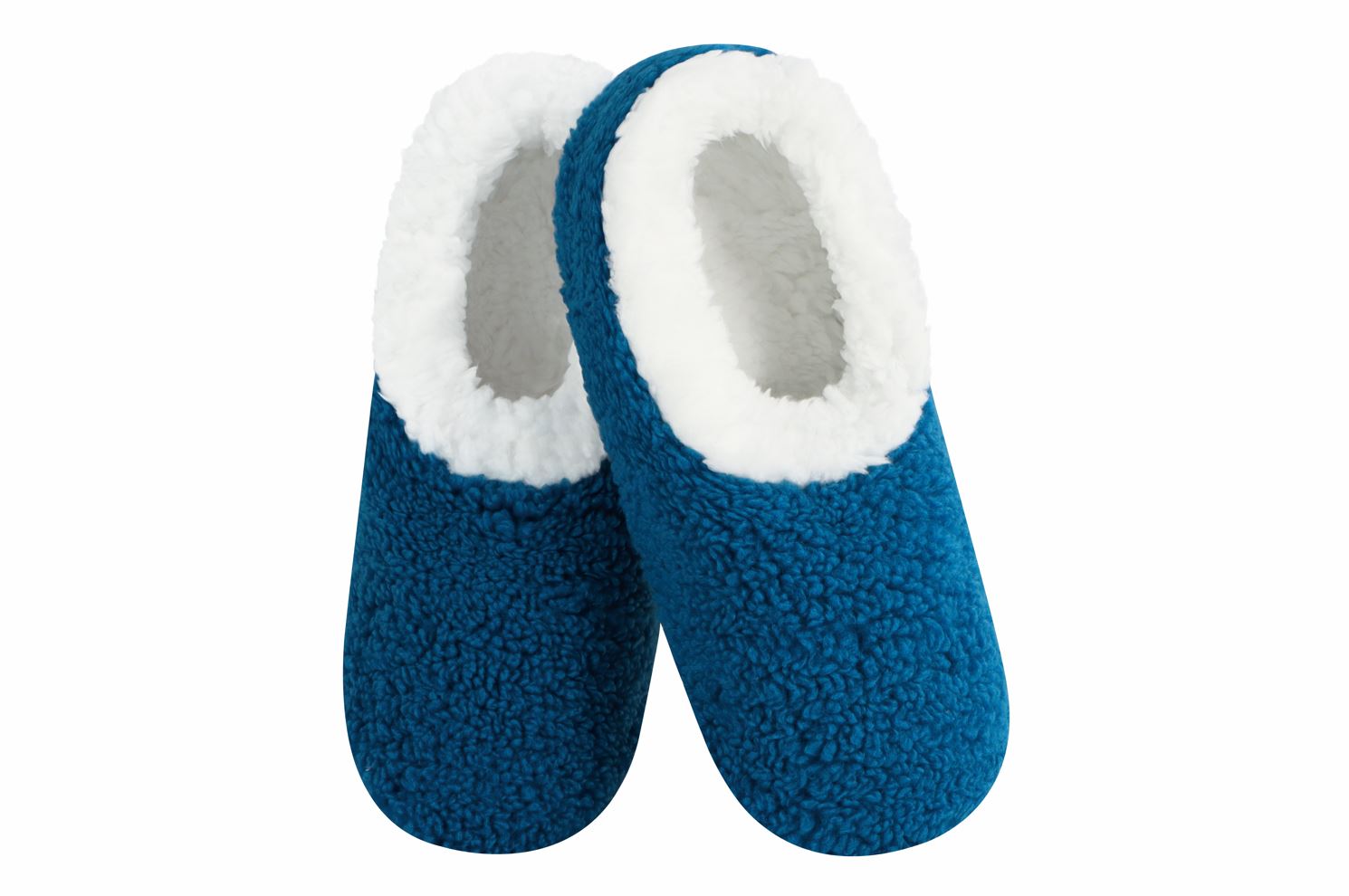 Snoozies Womens Sherpa Blue Slippers - Size Small