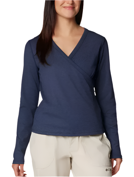 Columbia Womens Boundless Days Knit V-Neck Long Sleeve Shirt