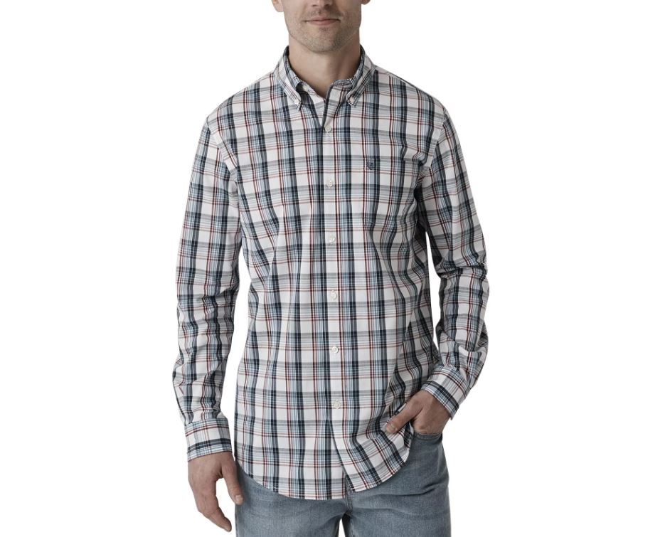 Chaps Mens Sustainable Stretch Long Sleeve Button Down Shirt – ShopCGX Chaps Mens Sustainable Stretch Long Sleeve Button Down Shirt – ShopCGX