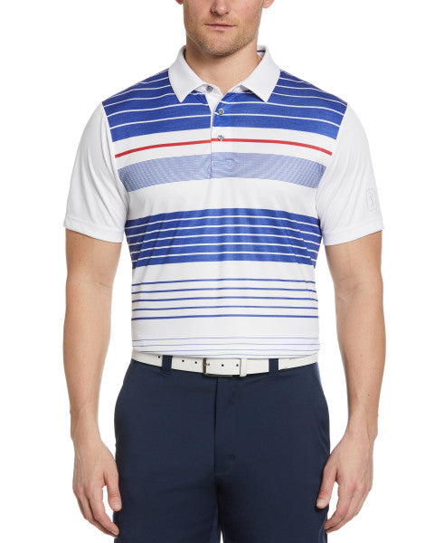 PGA Tour Mens Pro Series Front Panel Short Sleeve Golf Polo Shirt