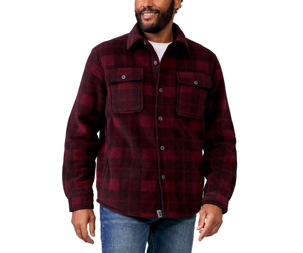 Free Country Mens Mountain Ridge Chill Out Fleece Lined Shirt Jacket