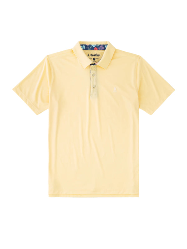Chubbies Mens The Butter Cream Short Sleeve Performance Polo Shirt