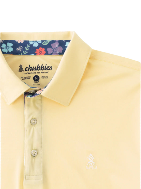 Chubbies Mens The Butter Cream Short Sleeve Performance Polo Shirt