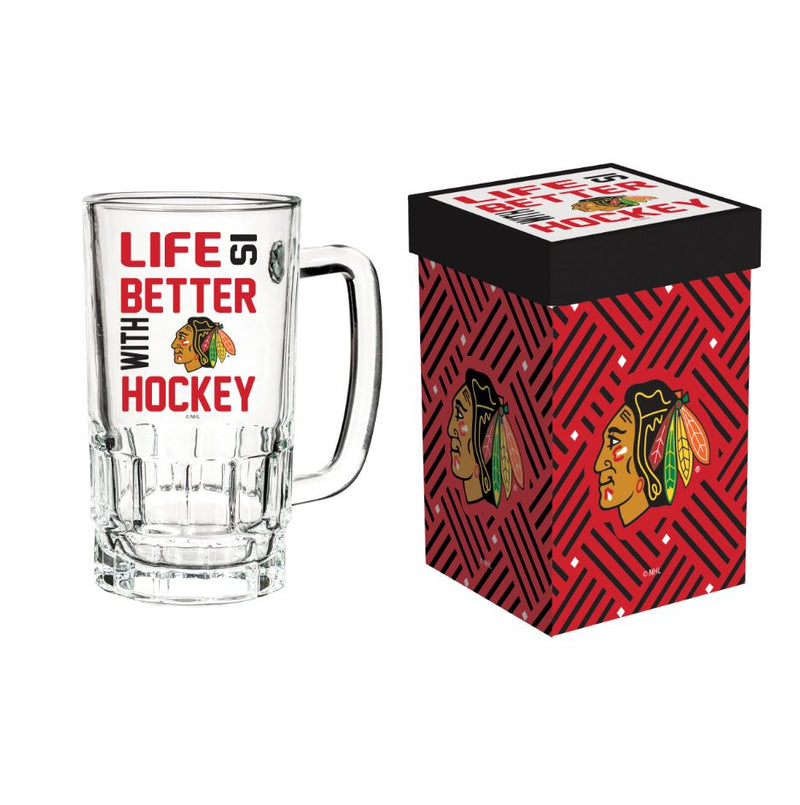 Team Sports America Chicago Blackhawks Glass Tankard Cup