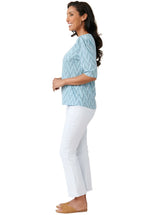 Democracy Womens Elbow Puff Sleeve Scoop Neck Knit Top