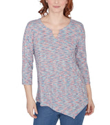 Ruby Rd. Womens Terracotta Spacedye Knit Top