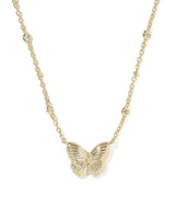 Kendra Scott  Cailey Butterfly Gold Short Pendant Necklace - Ivory Mother Of Pearl